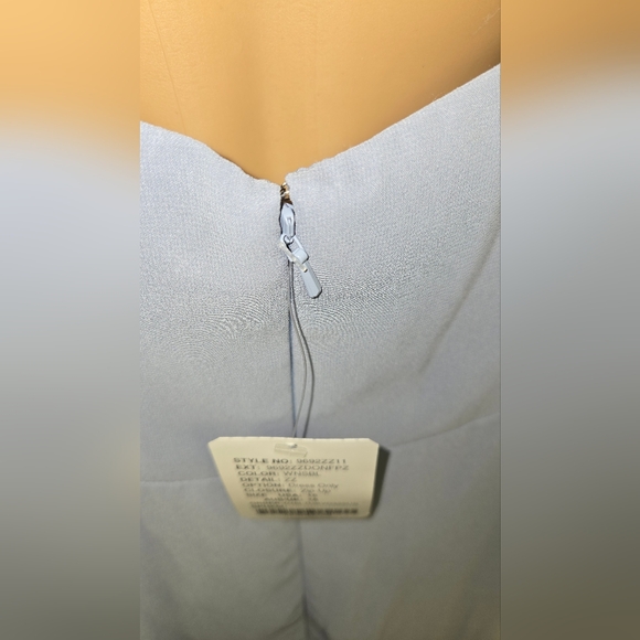 Windsor Blue Formal Gown Sweetheart Neckline Chiffon Size 16 Runs Small Fits 14 - Picture 7 of 15